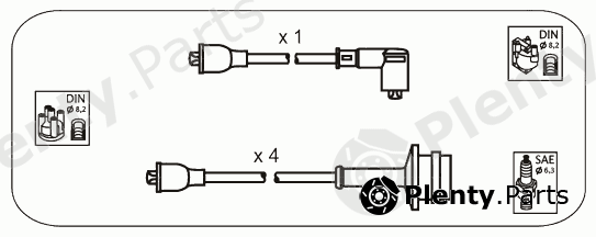  JANMOR part JP366 Ignition Cable Kit