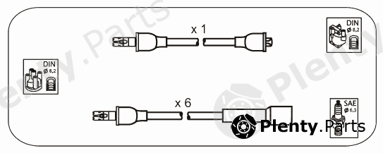  JANMOR part ODS234 Ignition Cable Kit