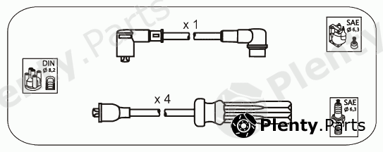  JANMOR part VL8 Ignition Cable Kit