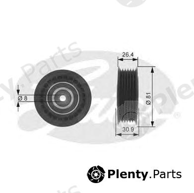  GATES part T36000 Tensioner Pulley, v-ribbed belt