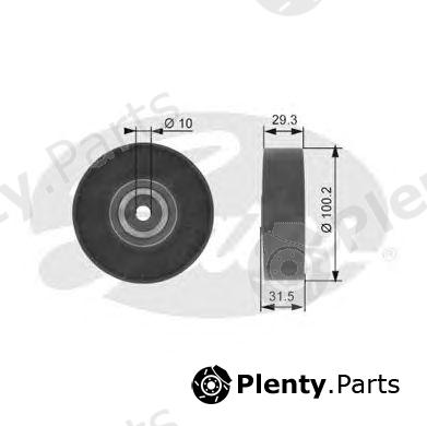  GATES part T36008 Deflection/Guide Pulley, v-ribbed belt