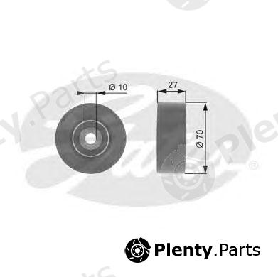  GATES part T36029 Deflection/Guide Pulley, v-ribbed belt