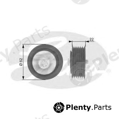 GATES part T36079 Deflection/Guide Pulley, v-ribbed belt