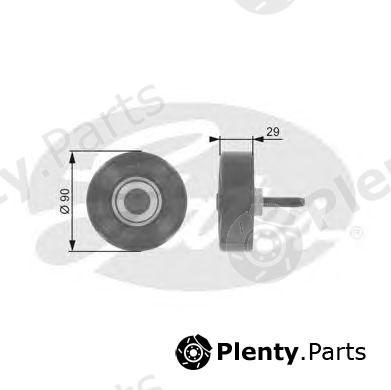  GATES part T36089 Deflection/Guide Pulley, v-ribbed belt