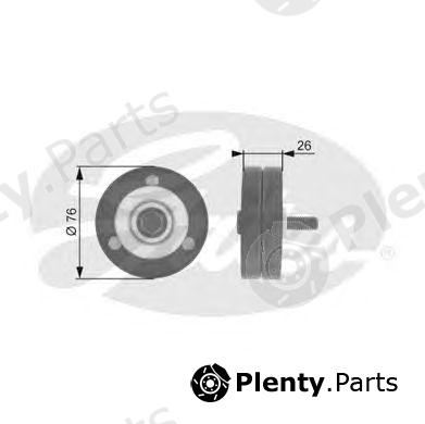  GATES part T36182 Deflection/Guide Pulley, v-ribbed belt