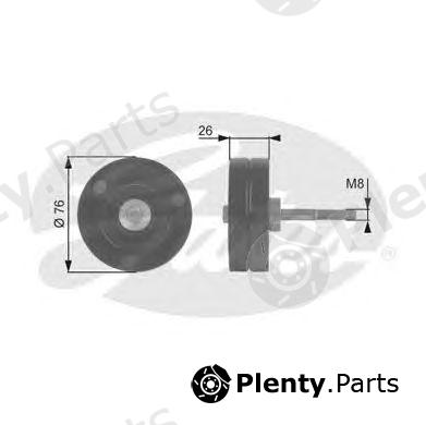  GATES part T36184 Deflection/Guide Pulley, v-ribbed belt