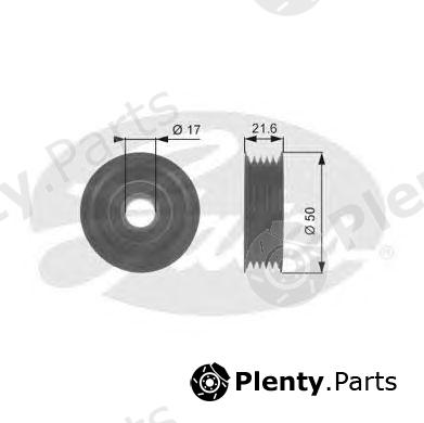  GATES part T36189 Deflection/Guide Pulley, v-ribbed belt