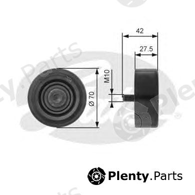  GATES part T36206 Deflection/Guide Pulley, v-ribbed belt