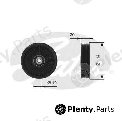 GATES part T36212 Deflection/Guide Pulley, v-ribbed belt