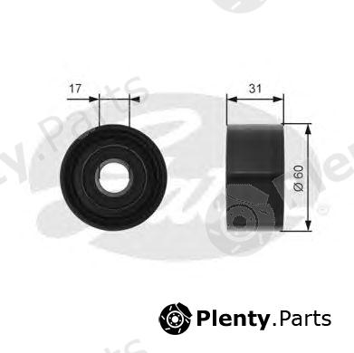  GATES part T36213 Deflection/Guide Pulley, v-ribbed belt