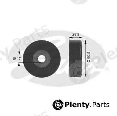  GATES part T38001 Deflection/Guide Pulley, v-ribbed belt