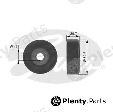  GATES part T38005 Deflection/Guide Pulley, v-ribbed belt