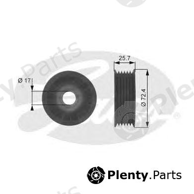  GATES part T38008 Deflection/Guide Pulley, v-ribbed belt