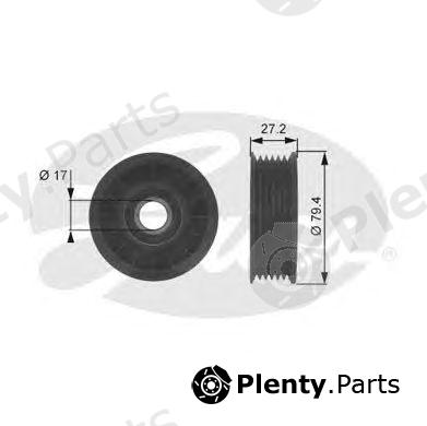  GATES part T38009 Deflection/Guide Pulley, v-ribbed belt