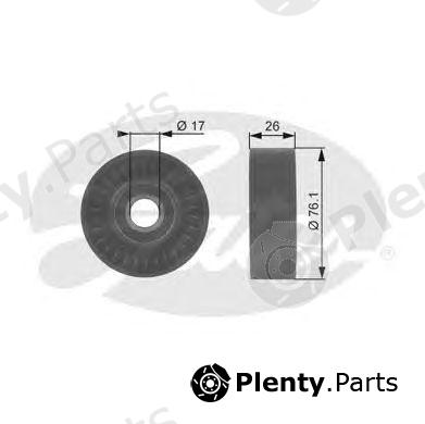  GATES part T38015 Deflection/Guide Pulley, v-ribbed belt