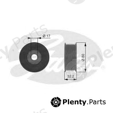  GATES part T38016 Deflection/Guide Pulley, v-ribbed belt