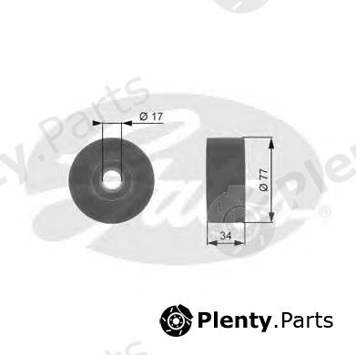  GATES part T38023 Deflection/Guide Pulley, v-ribbed belt