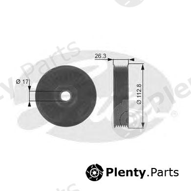  GATES part T38024 Deflection/Guide Pulley, v-ribbed belt