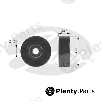  GATES part T38033 Deflection/Guide Pulley, v-ribbed belt