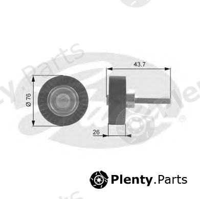  GATES part T38054 Deflection/Guide Pulley, v-ribbed belt