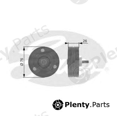  GATES part T38060 Deflection/Guide Pulley, v-ribbed belt