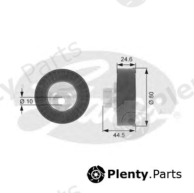  GATES part T38069 Deflection/Guide Pulley, v-ribbed belt