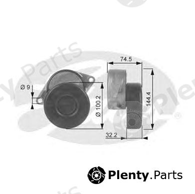  GATES part T38101 Tensioner Pulley, v-ribbed belt