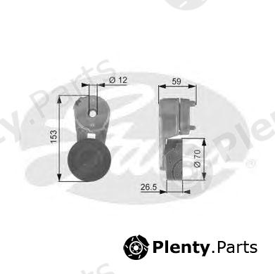  GATES part T38163 Tensioner Pulley, v-ribbed belt