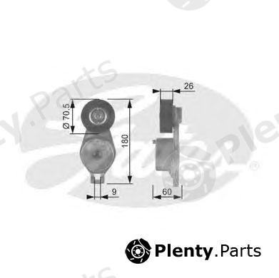  GATES part T38185 Tensioner Pulley, v-ribbed belt