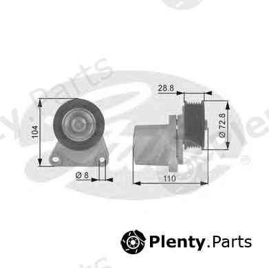  GATES part T38204 Tensioner Pulley, v-ribbed belt