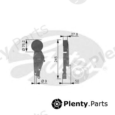  GATES part T38207 Tensioner Pulley, v-ribbed belt