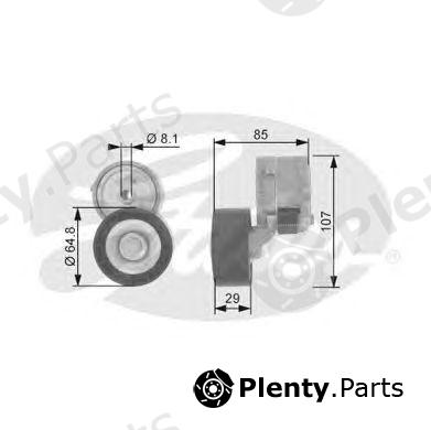  GATES part T38356 Tensioner Pulley, v-ribbed belt