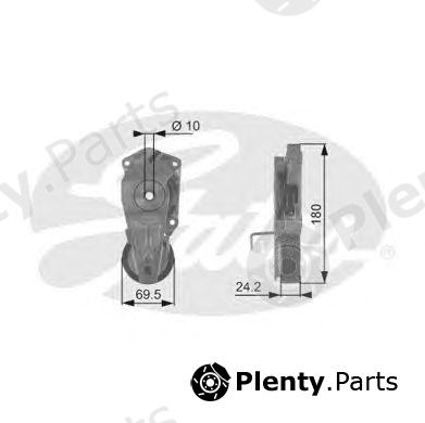  GATES part T38405 Tensioner Pulley, v-ribbed belt