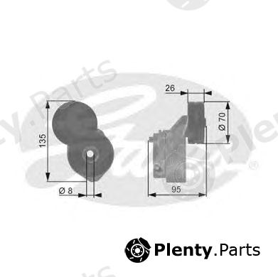  GATES part T38430 Tensioner Pulley, v-ribbed belt