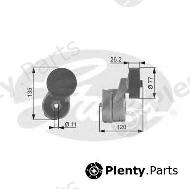  GATES part T38443 Tensioner Pulley, v-ribbed belt