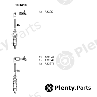  BREMI part 206N200 Ignition Cable Kit