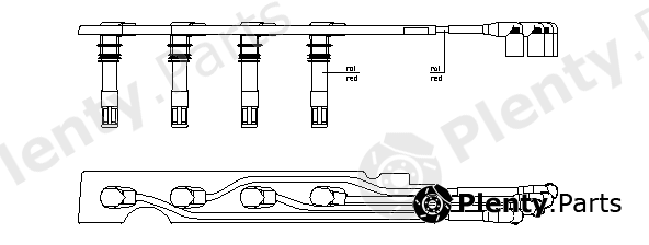  BREMI part 968E100 Ignition Cable Kit