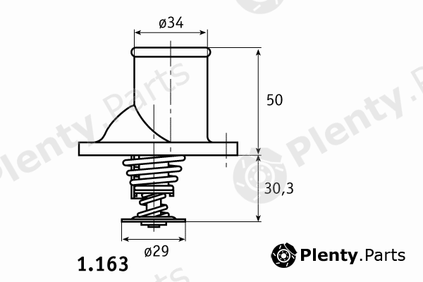  BEHR THERMOT-TRONIK part 1.163.92.344 (116392344) Thermostat, coolant