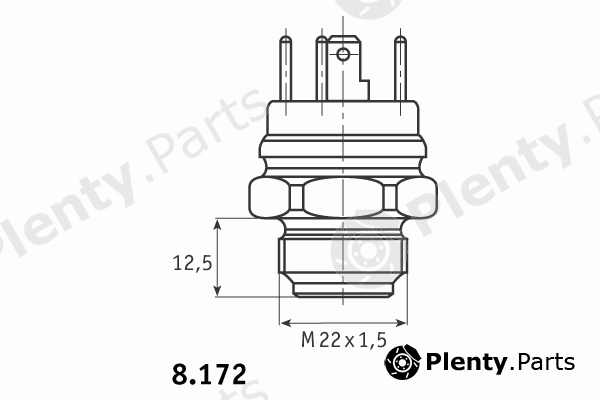  BEHR THERMOT-TRONIK part 8.172.05.325 (817205325) Temperature Switch, radiator fan