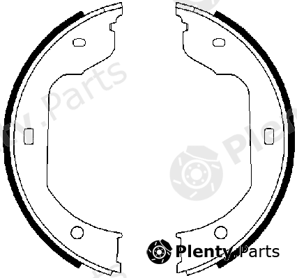  FERODO part FSB668 Brake Shoe Set, parking brake