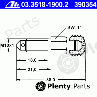 ATE part 03.3518-1900.2 (03351819002) Breather Screw / Valve
