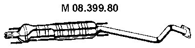  EBERSPÄCHER part 08.399.80 (0839980) Middle Silencer