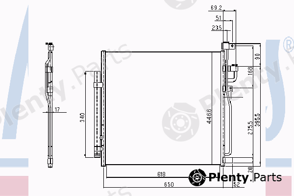  NISSENS part 940010 Condenser, air conditioning