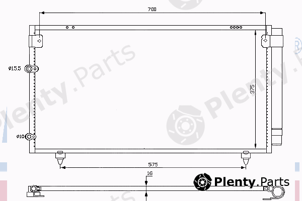  NISSENS part 94795 Condenser, air conditioning