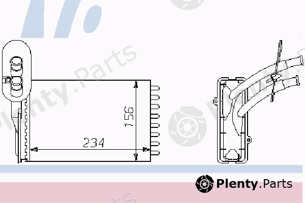  NISSENS part 73961 Heat Exchanger, interior heating