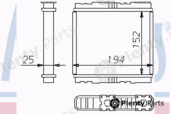  NISSENS part 73700 Heat Exchanger, interior heating