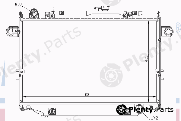  NISSENS part 64818 Radiator, engine cooling