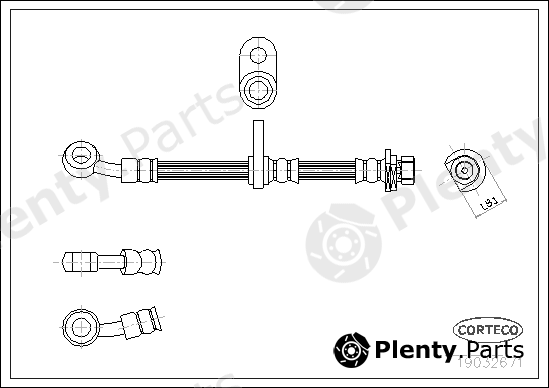  CORTECO part 19032671 Brake Hose