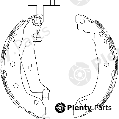  ROADHOUSE part 4182.02 (418202) Brake Shoe Set