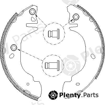  ROADHOUSE part 4305.00 (430500) Brake Shoe Set